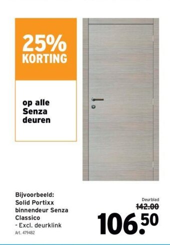 GAMMA Solid Portixx binnendeur Senza Classico aanbieding