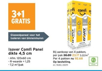 GAMMA Isover Comfi Panel dikte 4,5 cm aanbieding