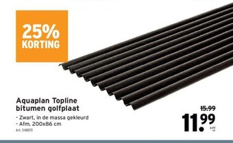 GAMMA Aquaplan Topline bitumen golfplaat 200x86 cm aanbieding