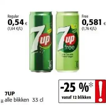 Colruyt 7up alle blikken 33 cl aanbieding