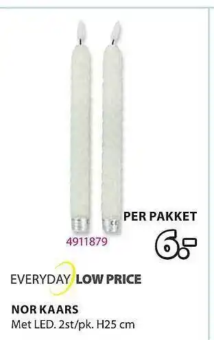 Jysk Nor kaars aanbieding