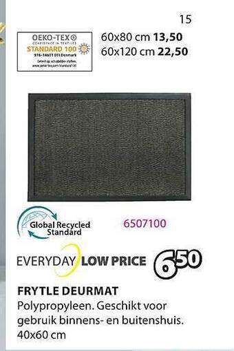 Jysk Frytle deurmat aanbieding