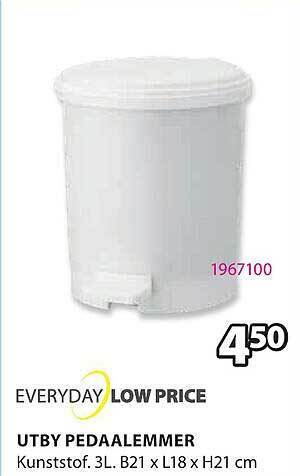 Jysk Utby pedaalemmer aanbieding