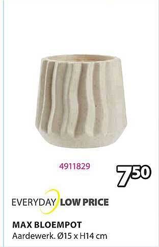 Jysk Max bloempot aanbieding