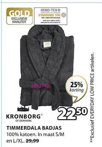 Jysk Timmerdala badjas aanbieding