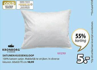 Jysk Satijnen kussensloop aanbieding