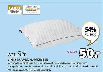 Jysk Vikna traagschuimkussen aanbieding