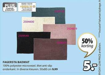 Jysk Fagersta badmat aanbieding