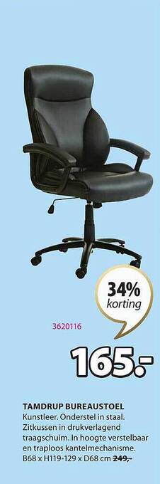 Jysk Tamdrup bureaustoel aanbieding