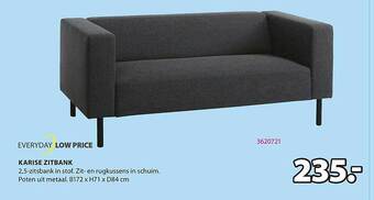 Jysk Karise zitbank aanbieding