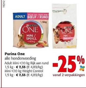 Colruyt Purina one hondenvoeding aanbieding