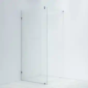 Sawiday Saniclass bellini inloopdouche met scharnierbevestiging 90x200cm 8mm veiligheidsglas anti kalk chroom tweedekans aanbieding