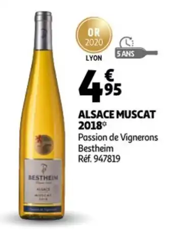 Auchan Alsace Muscat 2018 Passion de Vignerons Bestheim aanbieding