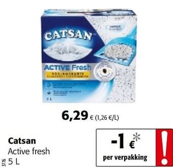 Colruyt Catsan active fresh 5L aanbieding