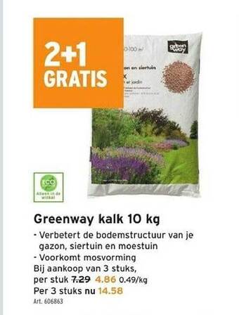GAMMA Greenway kalk 10 kg aanbieding
