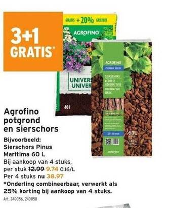 GAMMA Agrofino potgrond en sierschors aanbieding