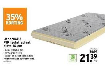 GAMMA Utherm4u pir isolatieplaat dikte 10 cm aanbieding