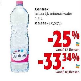 Colruyt Contrex natuurlijk mineraalwater aanbieding