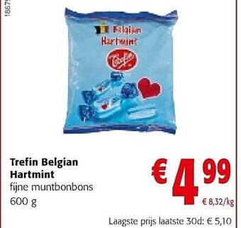 Colruyt Trefin belgian hartmint fijne muntbonbons aanbieding