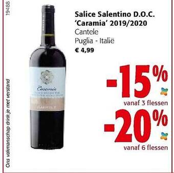 Colruyt Salice salentino doc caramia cantele aanbieding