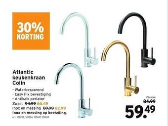 GAMMA Atlantic keukenkraan colin aanbieding