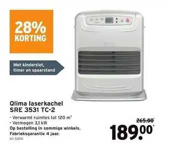 GAMMA Qlima laserkachel aanbieding