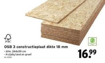 GAMMA Osb 3 constructieplaat dikte 18 mm aanbieding