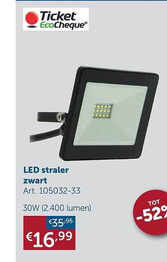 Zelfbouwmarkt Led straler zwart aanbieding