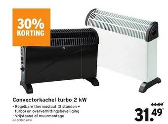 GAMMA Convectorkachel turbo 2 kw aanbieding