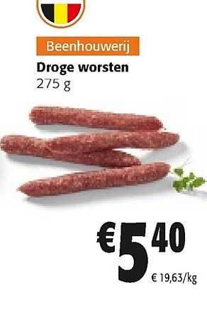Colruyt Droge worsten aanbieding