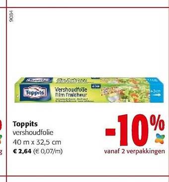 Colruyt Toppits vershoudfolie aanbieding