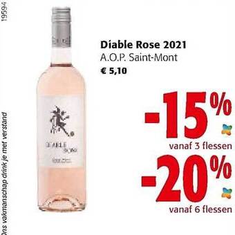Colruyt Diable rose aop saintmont aanbieding