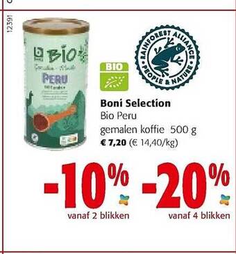Colruyt Boni selection bio peru gemalen koffie aanbieding