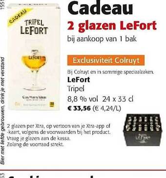 Colruyt Lefort tripel aanbieding