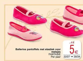 Cora Ballerina pantoffels met elastiek voor meisjes aanbieding