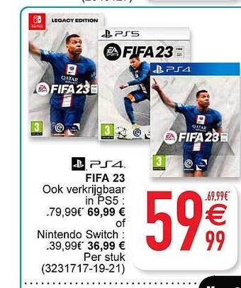 Cora Fifa 23 in ps5 of nintendo switch aanbieding