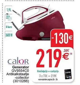 Cora Calor generator aanbieding