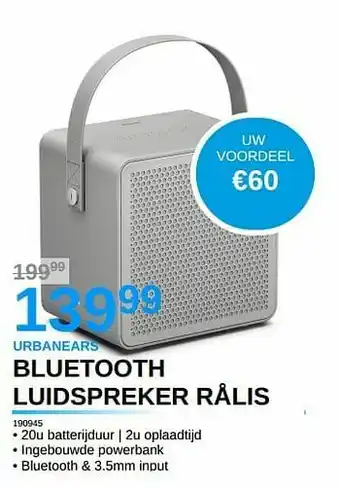 Urbanears bluetooth luidspreker rålis 190945