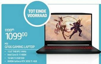 Msi gf66 gaming laptop