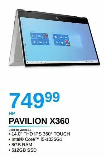 VCD Hp pavilion x360 2x8c8ea#uug aanbieding