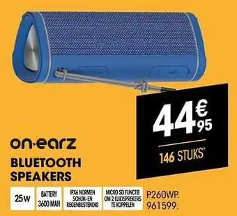 Electro Depot On-earz bluetooth speakers p260wp aanbieding