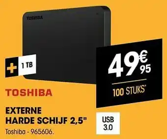 Electro Depot Toshiba externe harde schijf 2,5`` aanbieding