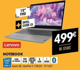 Lenovo notebook ideapad 3 15iil05