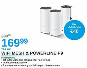 Tp-link wifi mesh + powerline p9 deco p9(3-pack)