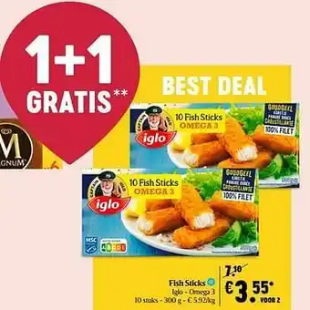 Delhaize Fish sticks iglo aanbieding