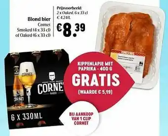Blond bier cornet oaked