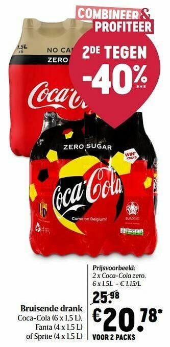 Bruisende drank coca-cola zero