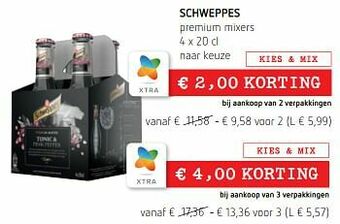 Schweppes premium mixers