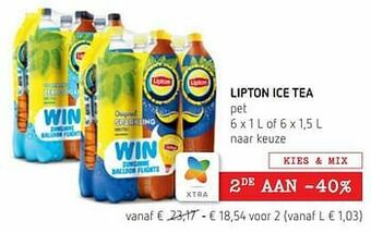 Spar Colruyt Lipton ice tea aanbieding