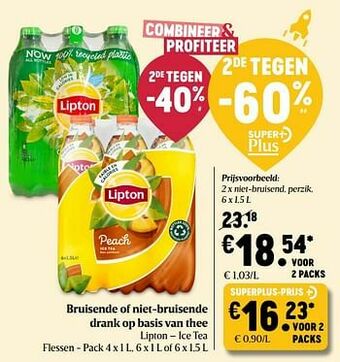 Lipton ice tea niet-bruisend, perzik